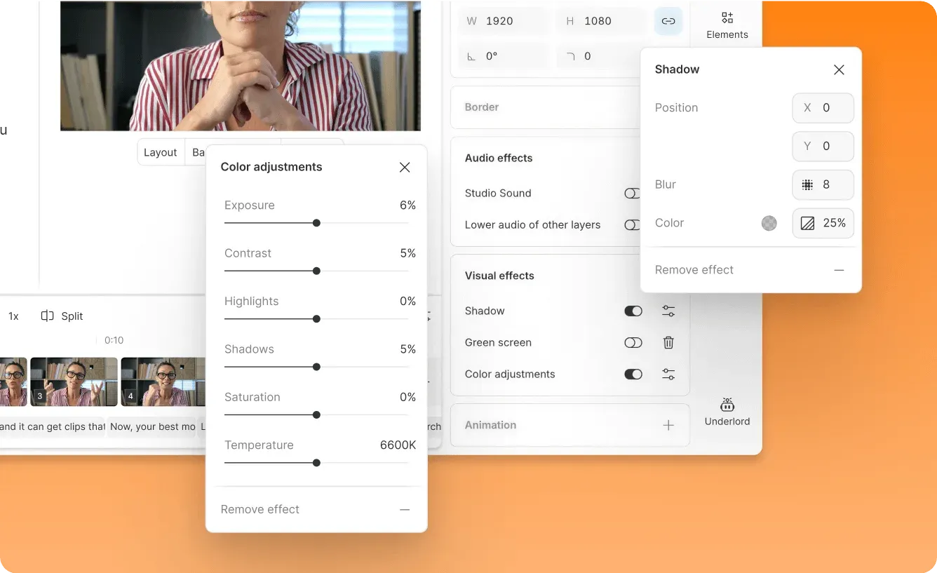 Timeline Editing Interface